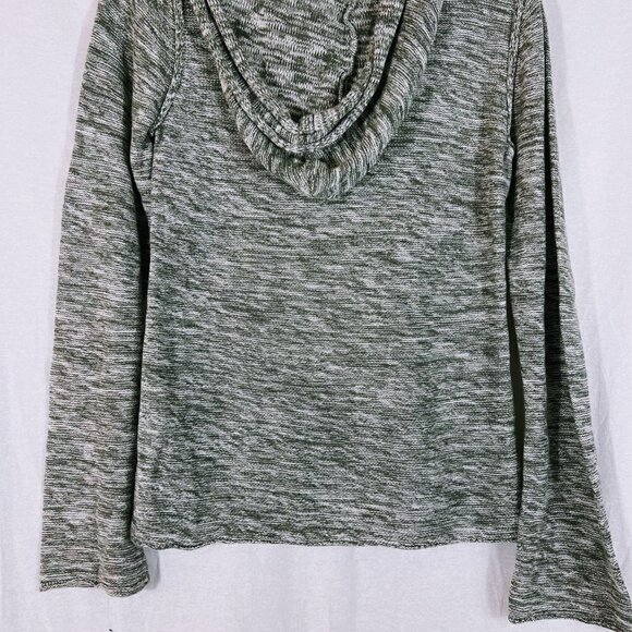 Roxy Light Gray & White Hooded Sweater Size M - Picture 5 of 5